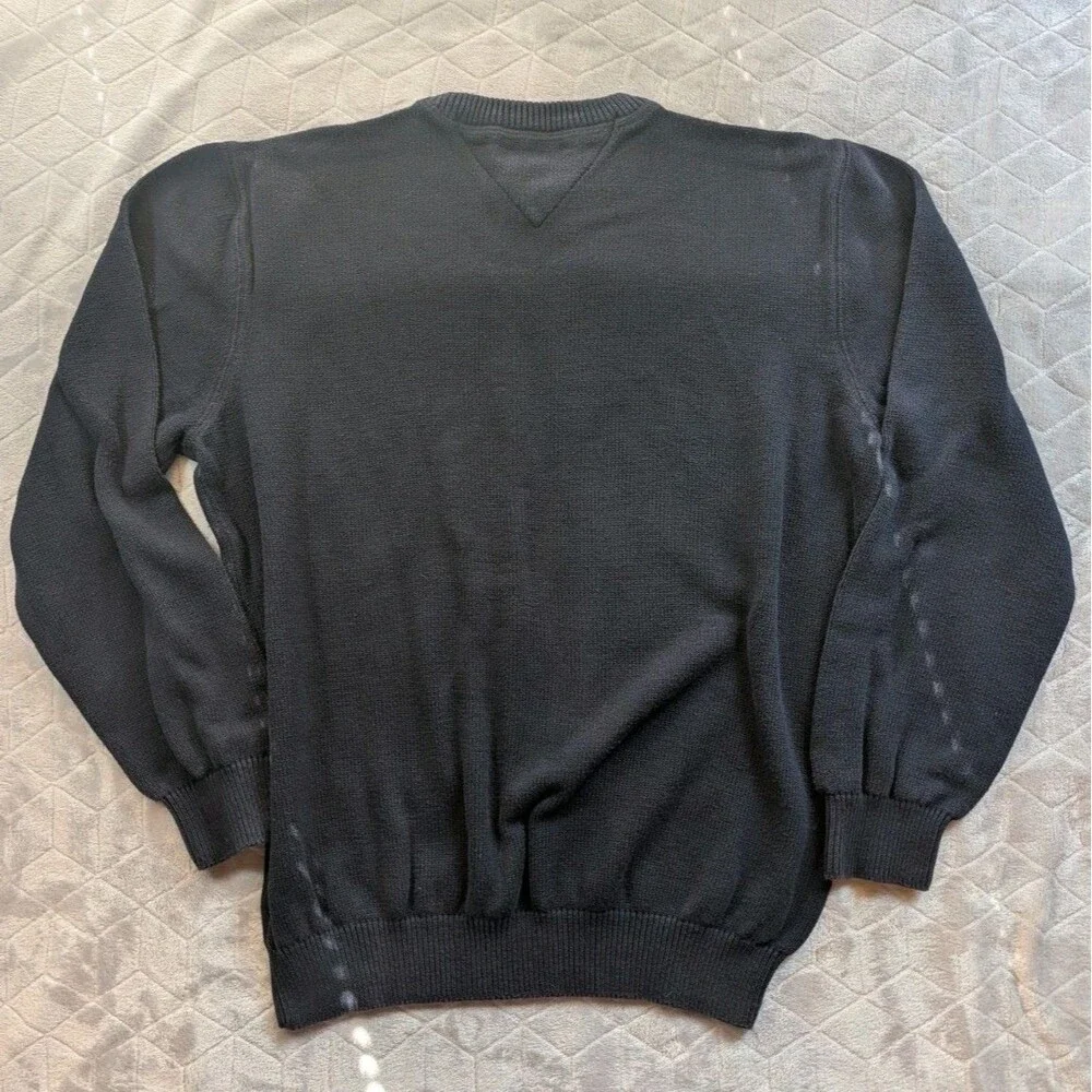 Tommy Hilfiger Sweater Mens XL Navy Blue Cotton Knit Pullover Jumper